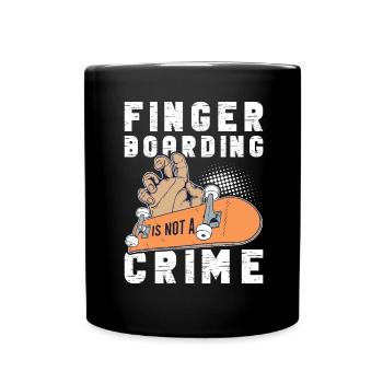 Fingerboard Finger Skateboard Fingerboarding - Mug uni - noir - Devant