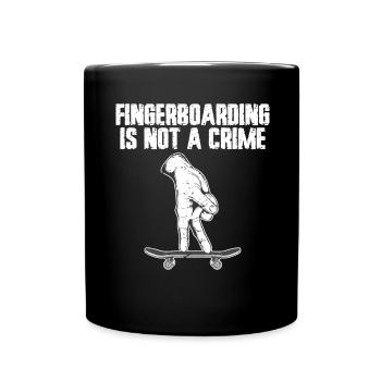 Fingerboard Finger Skateboard Fingerboarding - Mug uni - noir - Devant