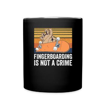 Fingerboard Finger Skateboard Fingerboarding - Mug uni - noir - Devant