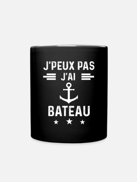 marin je peux pas j'ai bateau ancre - Mug uni - noir