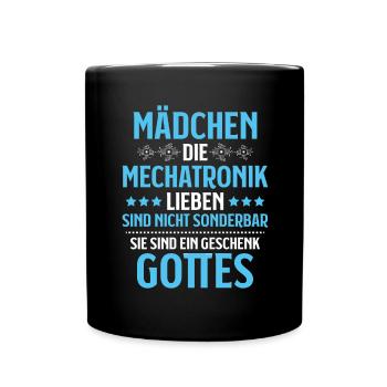 Mechatroniker Mechatronik Mechatronics Engineer - Tasse einfarbig - Schwarz - Vorne