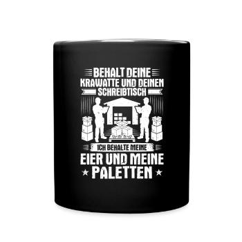 Fachkraft für Lagerlogistik Warehouse Worker Lager - Tasse einfarbig - Schwarz - Vorne