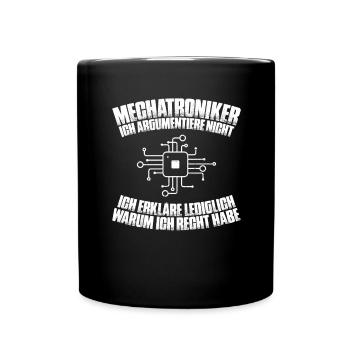 Mechatroniker Mechatronik Mechatronics Engineer - Full Colour Mug - black - Front