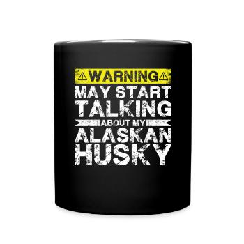 Parlez de Alaskan Husky - Mug uni - noir - Devant