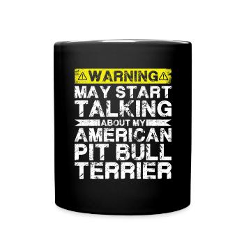 Apropos American Pit Bull Terrier - Tasse einfarbig - Schwarz - Vorne
