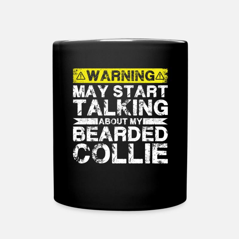 Apropos Bearded Collie - Tasse einfarbig - Schwarz