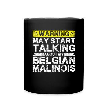 Parlez de Malinois belge - Mug uni - noir - Devant