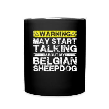 En parlant de berger belge - Mug uni - noir - Devant