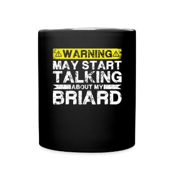 Talk about Briard - Full Colour Mug - black - Front