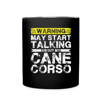 En parlant de Cane Corso - Mug uni - noir - Devant