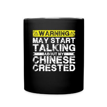 Speaking of Chinese Crested Dog - Full Colour Mug - black - Front