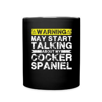Apropos Cockerspaniel - Tasse einfarbig - Schwarz - Vorne