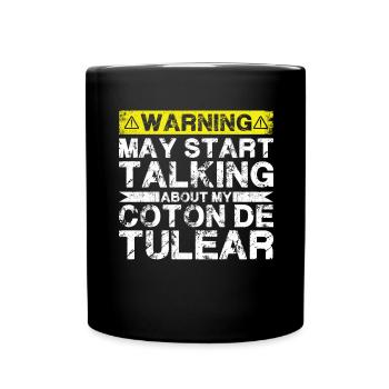En parlant de Coton De Tulear - Mug uni - noir - Devant