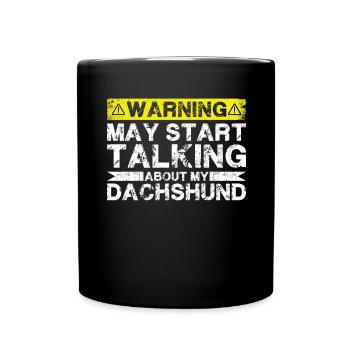 Apropos Dackel - Tasse einfarbig - Schwarz - Vorne