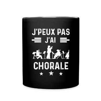 choriste je peux pas j'ai chorale music - Mug uni - noir - Devant