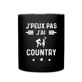 danseur je peux pas j'ai country - Mug uni - noir - Devant