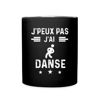 danseur je peux pas j'ai danse music - Mug uni - noir - Devant