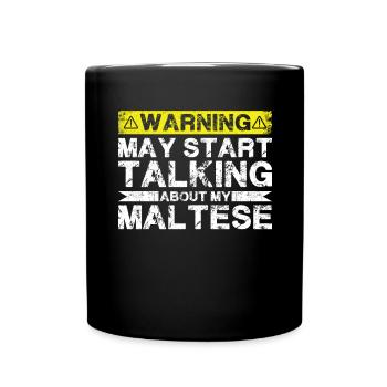 Talking about Maltese - Full Colour Mug - black - Front