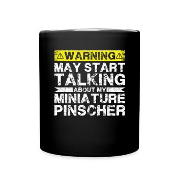 En parlant de pinschers nains - Mug uni - noir - Devant