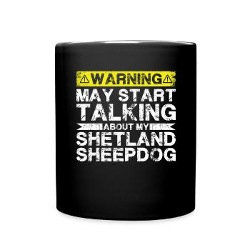 Apropos Shetland Sheepdog - Tasse einfarbig - Schwarz - Vorne
