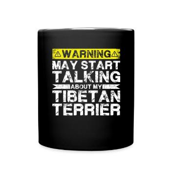 Speaking of Tibetan Terriers - Full Colour Mug - black - Front