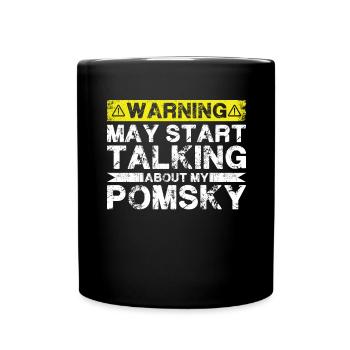 Speaking of Pomsky - Full Colour Mug - black - Front