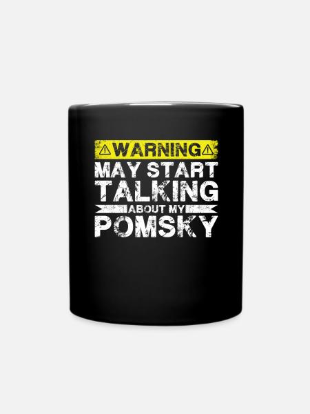 Apropos Pomsky - Tasse einfarbig - Schwarz