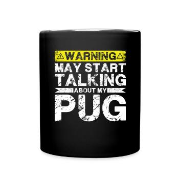 Speaking of Pugs - Full Colour Mug - black - Front