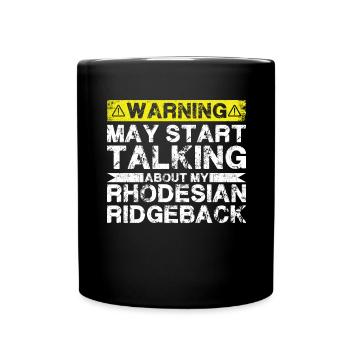 En parlant de Rhodesian Ridgeback - Mug uni - noir - Devant