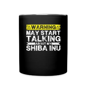En parlant de Shiba Inu - Mug uni - noir - Devant