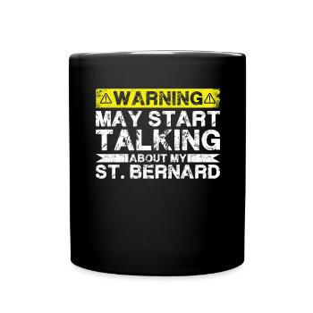 Apropos Bernhardiner - Tasse einfarbig - Schwarz - Vorne