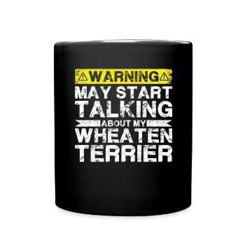 Apropos Weizenterrier - Tasse einfarbig - Schwarz - Vorne