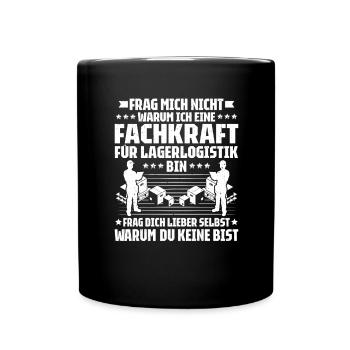 Fachkraft für Lagerlogistik Warehouse Worker Lager - Tasse einfarbig - Schwarz - Vorne