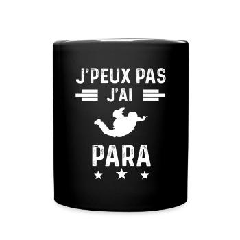 parachutiste je peux pas j'ai para - Mug uni - noir - Devant