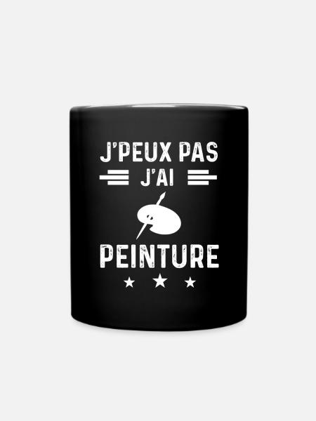 peintre je peux pas j'ai peinture - Mug uni - noir
