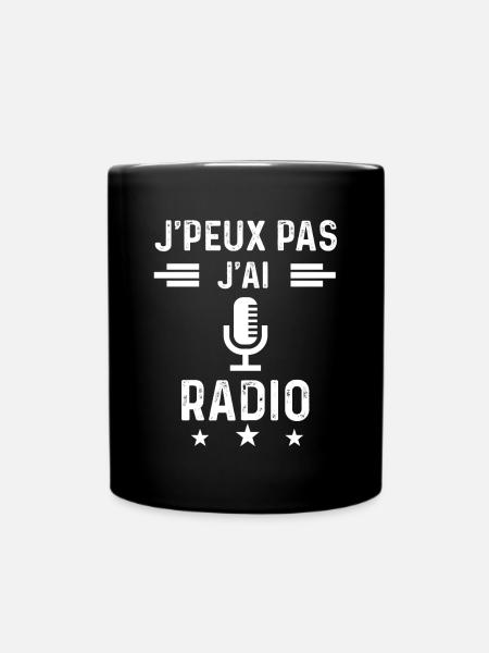 animateur je peux pas j'ai radio - Mug uni - noir