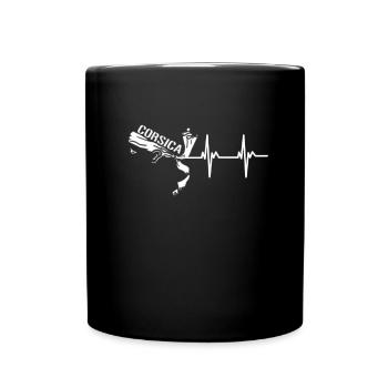 Corse Corsu Corsse 2B Tête De Maure Corse - Mug uni - noir - Devant
