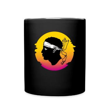Corse Corsu Corsse 2B Tête De Maure Corse - Mug uni - noir - Devant