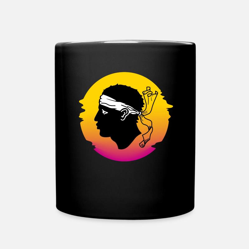 Corse Corsu Corsse 2B Tête De Maure Corse - Mug uni - noir