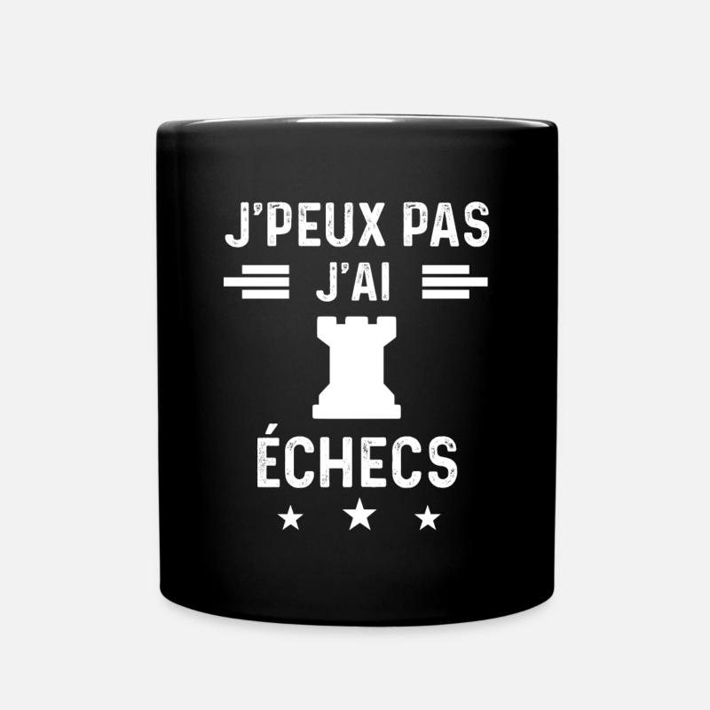 tour je peux pas j'ai échecs tour - Mug uni - noir