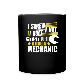 C’est difficile d’être mécanicien - Mug uni - noir - Devant