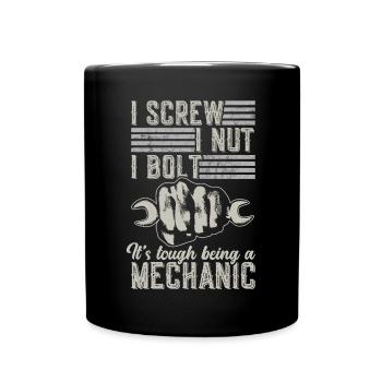 C’est difficile d’être mécanicien - Mug uni - noir - Devant