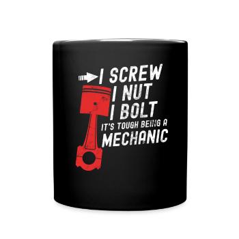 C’est difficile d’être mécanicien - Mug uni - noir - Devant