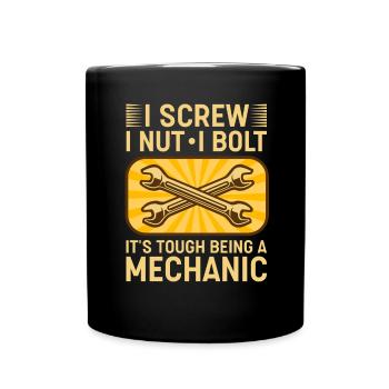 C’est difficile d’être mécanicien - Mug uni - noir - Devant