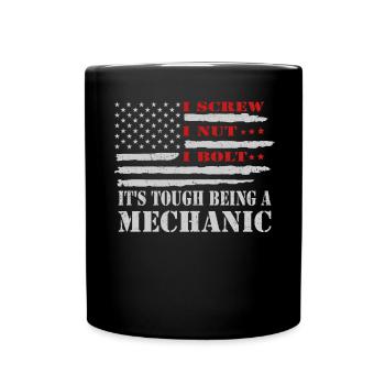 C’est difficile d’être mécanicien - Mug uni - noir - Devant