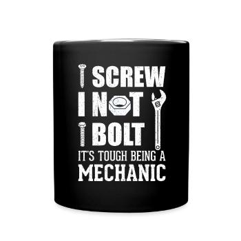 C’est difficile d’être mécanicien - Mug uni - noir - Devant