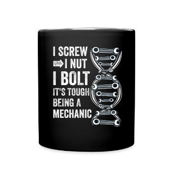 C’est difficile d’être mécanicien - Mug uni - noir - Devant