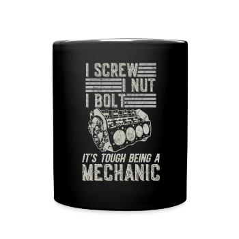 C’est difficile d’être mécanicien - Mug uni - noir - Devant