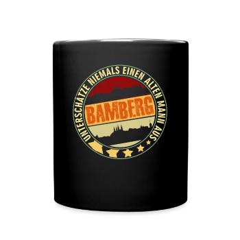 Bamberg Witz für den Mann Bamberger - Tasse einfarbig - Schwarz - Vorne