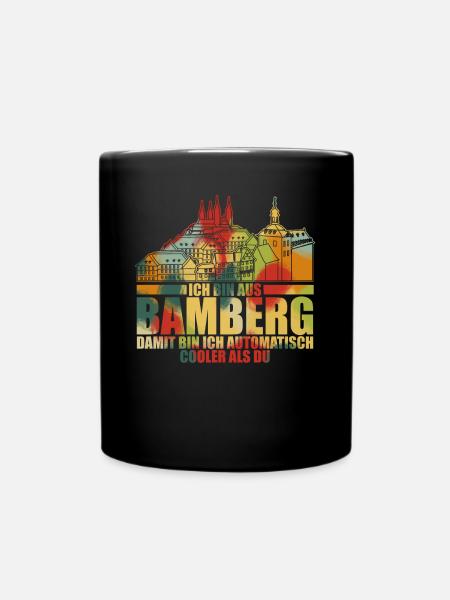 Bamberg Stadt Bamberger - Tasse einfarbig - Schwarz